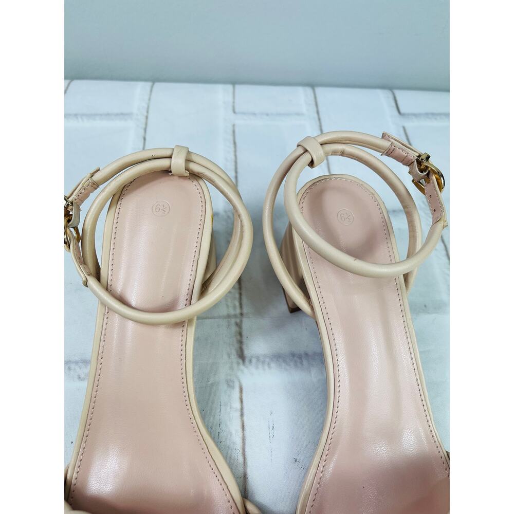New cream braided strappy sandals size 6.5 - Picture 7 of 9